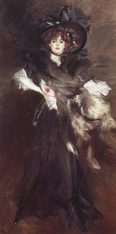 Giovanni Boldini Portrait of Mlle Lantelme oil painting picture